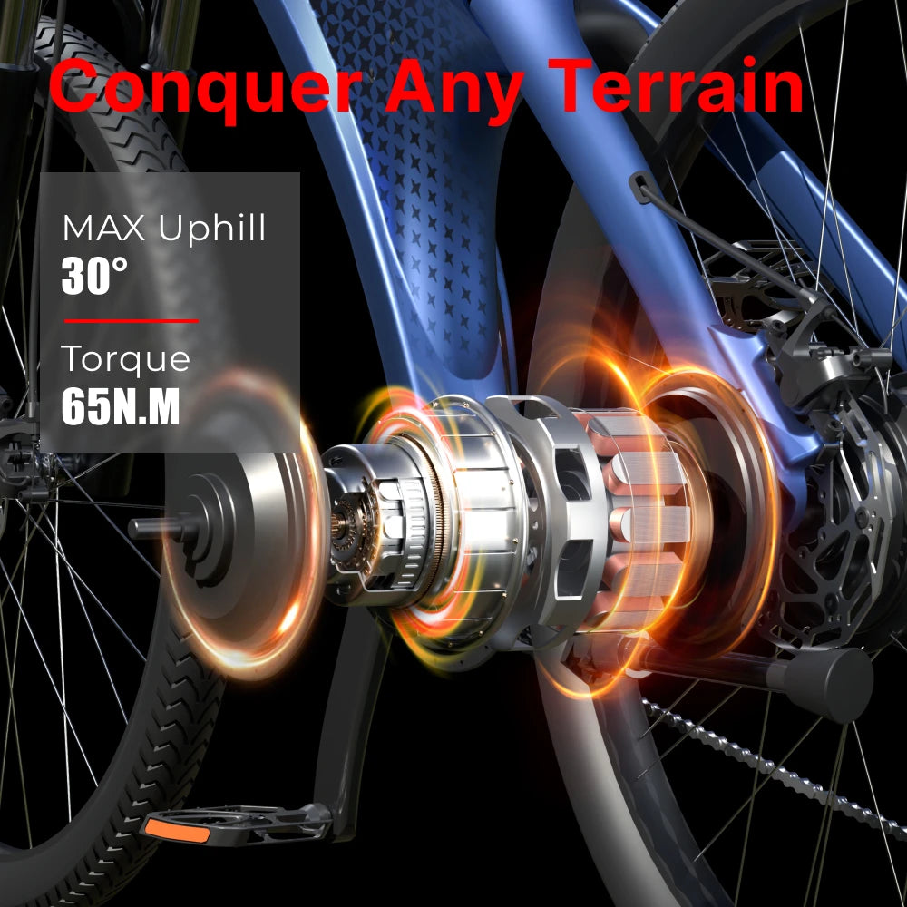 HUANCI Q5 Off-Road Electric Bike - 48V 20AH Battery, 2000W Motor, 93-Mile Max Range - Adult E-Bike