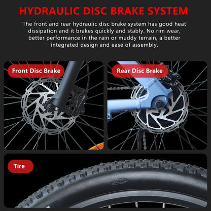 HUANCI Q5 Off-Road Electric Bike - 48V 20AH Battery, 2000W Motor, 93-Mile Max Range - Adult E-Bike